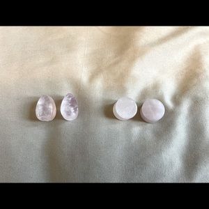 Rose Quartz Plugs 9/16